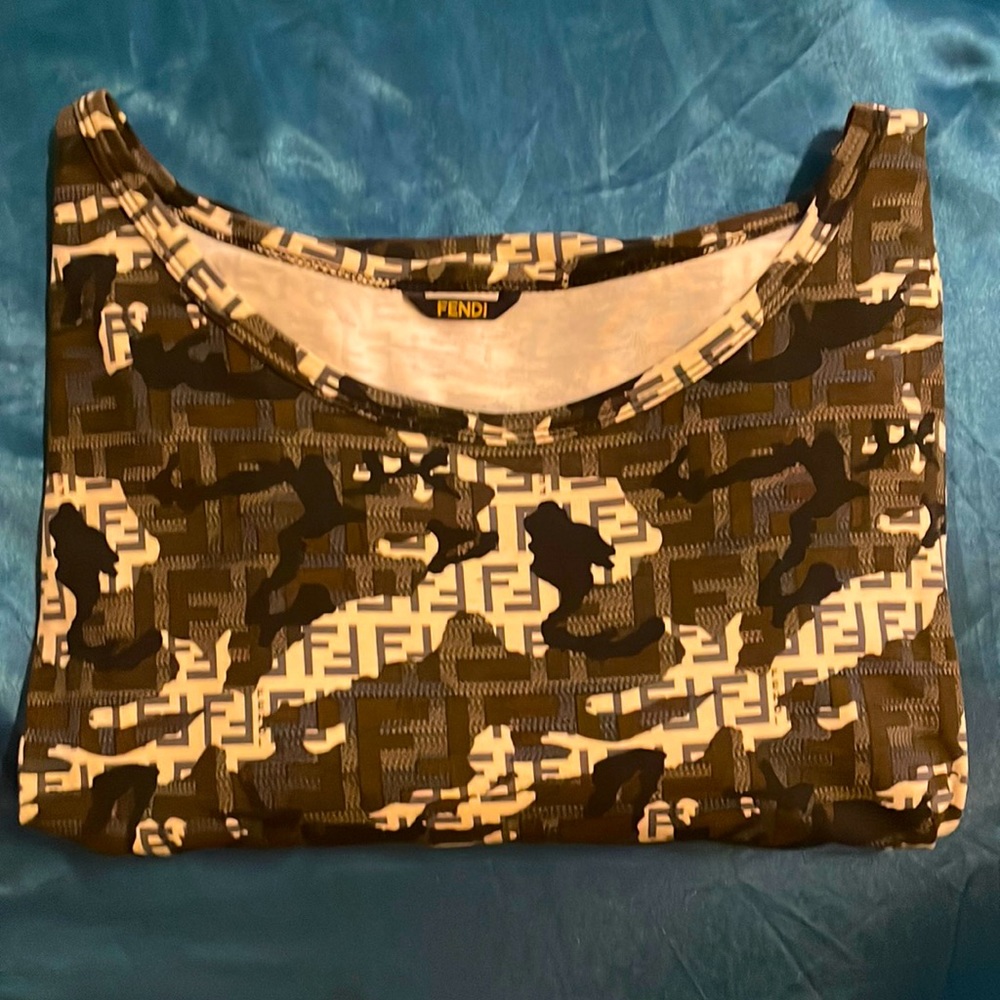 Vintage Fendi Shirt - Camo/Zucca pattern combo